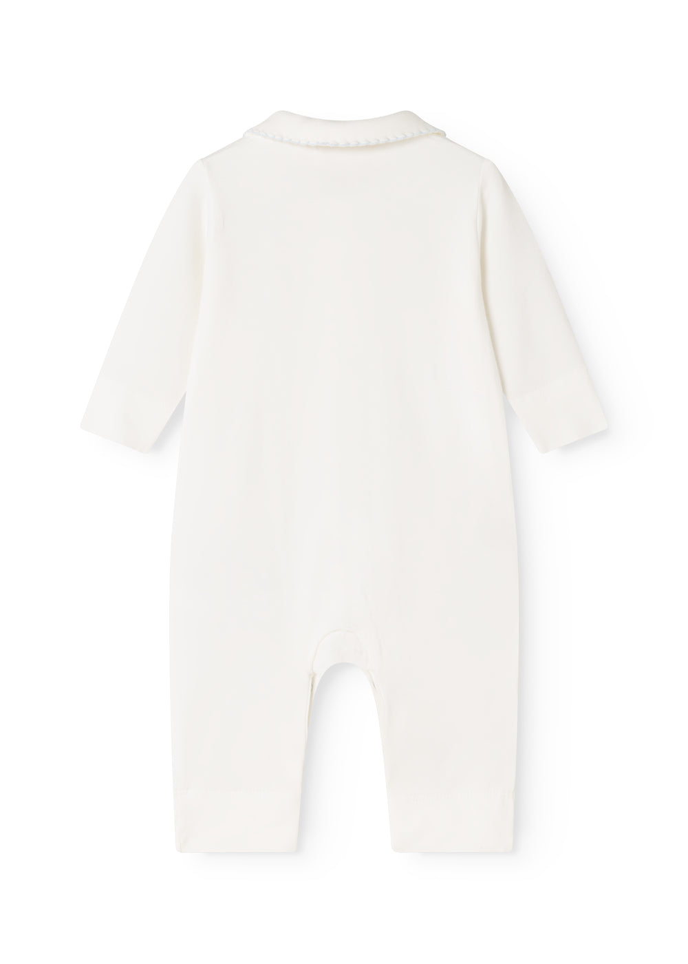 Ricci heldragt i lys off-white set bagfra med lange ærmer og benlukning