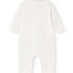 Ricci heldragt i lys off-white set bagfra med lange ærmer og benlukning