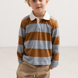Tad Polo LS, Bluse - Monsoon Blue Stripe