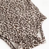 Leo Body LS, Bodystocking - Dark Brown Leo