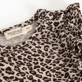 Leo Ramona Frill LS, Kjole - Dark Brown Leo