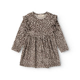 Leo Ramona Frill LS, Kjole - Dark Brown Leo