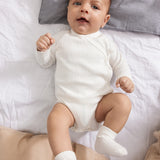 Newborn Socks Scallop 2-pack, Strømper - Gentle White