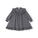 Dalina, Kjole - Pigeon Blue Check