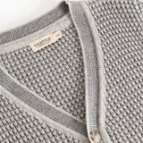 Tarono, Strik Cardigan - Grey Melange Stripe