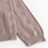 Tilda, Strik Cardigan - Dusty Purple