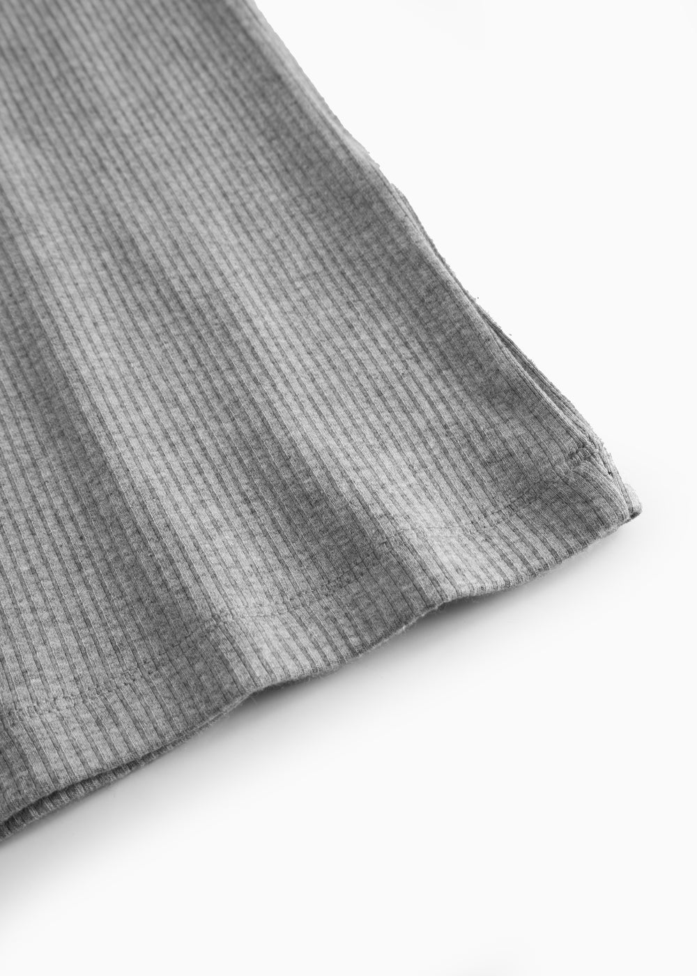 Grå ribbet tanktop til kvinder