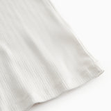 Hvid kortærmet pointelle t-shirt til kvinder