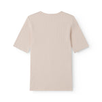 Lyserød kortærmet pointelle t-shirt til kvinder