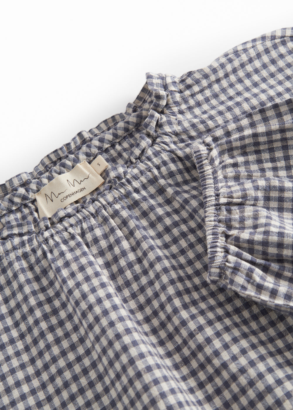 Langærmet bluse til kvinder med ternet mønster