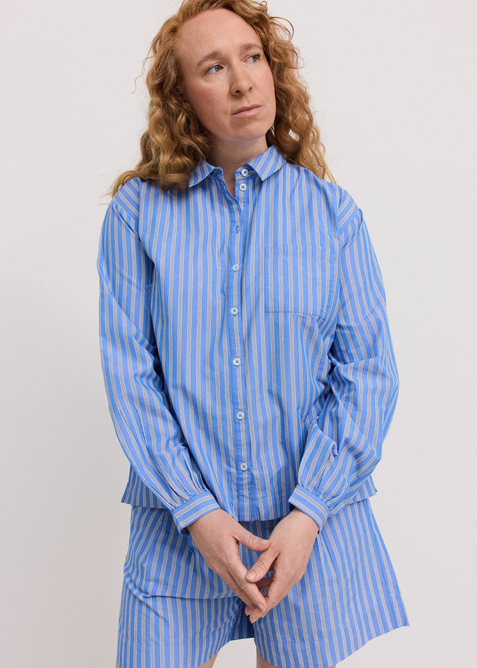 Pera W, Shorts - Cornflower Stripe