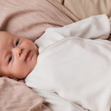 Tuba Wrap LS, Bluse - Grey Sand picot