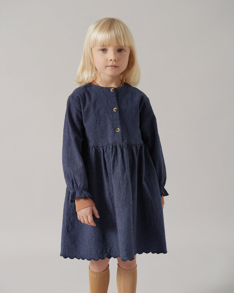 Dagmara Scallop, Kjole - Blue