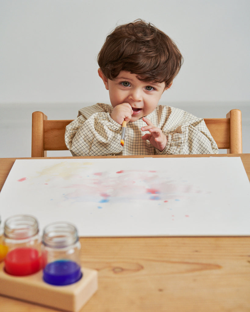 Apron LS, Spiseforklæde - Deep Lake Check