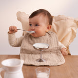 Bib Long (2-pack), Hagesmæk - Grey Sand