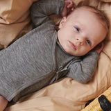 Belita, Uld Rib Bodystocking - Grey Melange