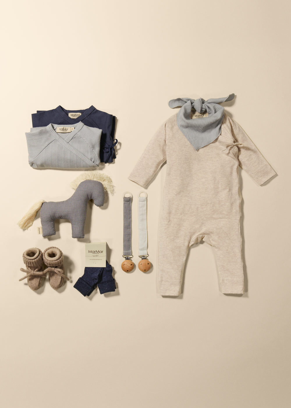 Little Horse, Stofhest - Blue Check