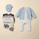 Newborn Socks 2-pack, Strømper - Light Grey Melange