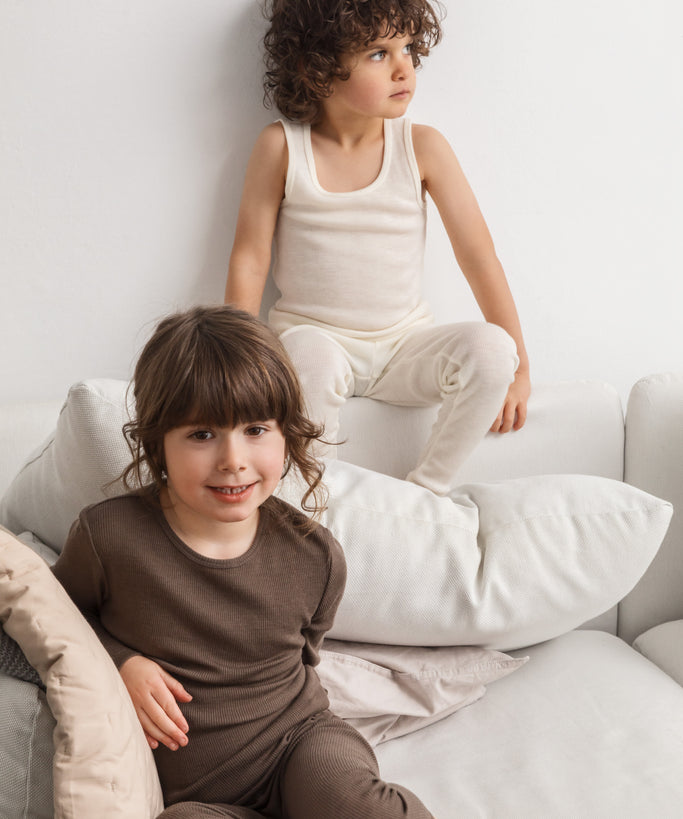 Leg, Uld rib leggings - Terre - MarMar Copenhagen